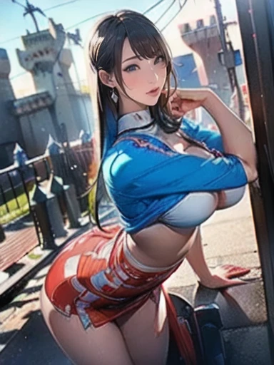 1hinata hyuga、(Solo)、(Super beautiful)、(beauitful face:1.5)、(A detailed face)、Slender Abs、(Sidewalks with busy streets:1.2)、Squatting、troubled look、Body facing the camera、(The shape of the woman's pubic area is clearly visible)、Facing forward、 (Chinese dress:1.5)、(M-shaped legs:1.5)、(Pee with your legs wide open:1.5)、(no panties just her vagina on full display:1.6)、(Bare legs:1.4)、(Wearing white sneakers)、Angle from below、(At SFW:1.1),dark blue hair, fair skin, and gentle facial expressions,white eye,(extremely detailed vagina:1.9),(naked and bare breast:1.7),(extremely detailed breast:1.8)