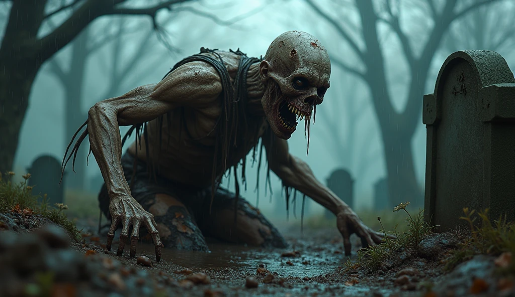 (zombie),(best quality,ultra-detailed),(horrifying,nightmarish),(living dead,undead:1.1),(rotting flesh),(pale skin),(sunken eyes),(bloody mouth and teeth),(torn clothes),(creepy atmosphere),(dark shadows),(emphasis on gory details:1.1),(horror movie),(zombie apocalypse),(moonlit graveyard),(eerie fog),(ominous moon),(spooky lighting),(sinister expression),(abandoned buildings),(cemetery),(shuffling walk),(decay),(creaking sounds),(eerie silence),(ghastly appearance),(horror makeup),(menacing figure),(sinister presence),(unearthly groaning),(horrifying transformation),(unsettling atmosphere),(imposing posture),(dead eyes),(haunting),(terrifying scene),(distorted limbs),(menacing aura),(grimacing face),(unholy terror),(pleasingly grotesque:0.9),(shambling gait),(guts and gore),(horrific details),(biting and devouring),(creepy visuals)