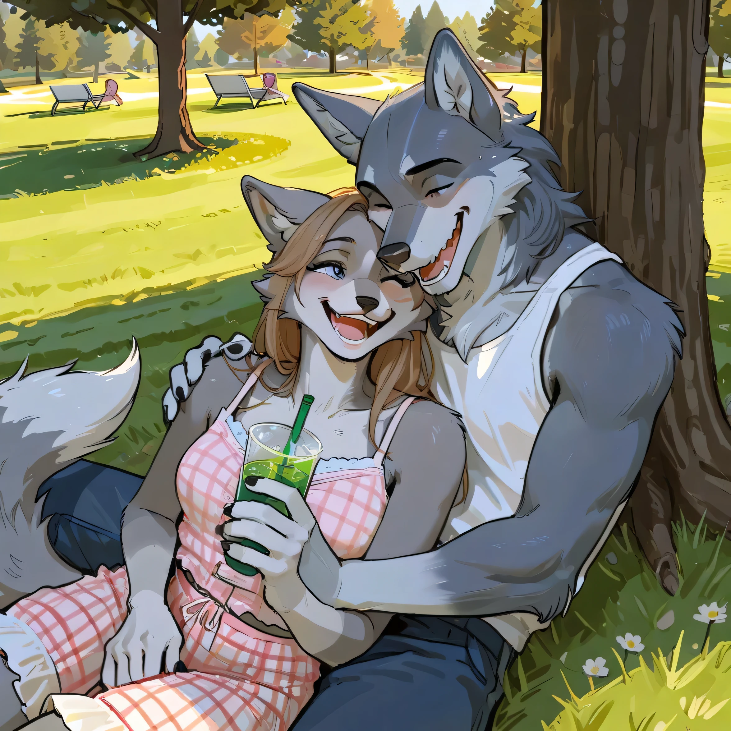 Full body, feet focus , duo, 2 anthro wolf , outside , ,wearing yellow compresed boxers, orgasm , compresed black tank top, (soft shading), 4k, hi res, five fingers, detailed hands, ((detailed face, (detailed eyes:1.0), detailed)), (full body),(by Kenket), by Ross Tran, by Michael & Inessa Garmash, by Pino Daeni, by Kiguri, by Alena Aenami, by Ruan Jia, (macro wolf, taller, grey fur, middle-aged, chest tuft, jock strap, wolf tail blowjob by other wolf, shorter, slim body, yellow messy hair, black glasses, nerdy,) macro growth titan size difference , 1macro and 1normal size , hand and head reaching the ceiling,giant size ,giant penis, handjob,cum hard everywhere,red blush on the cheek, cum face , fellatio, cum hard everywhere, red blush on the cheek, open mouth, saliva, tongue sticking out, sweat of exitement , foggy around the head