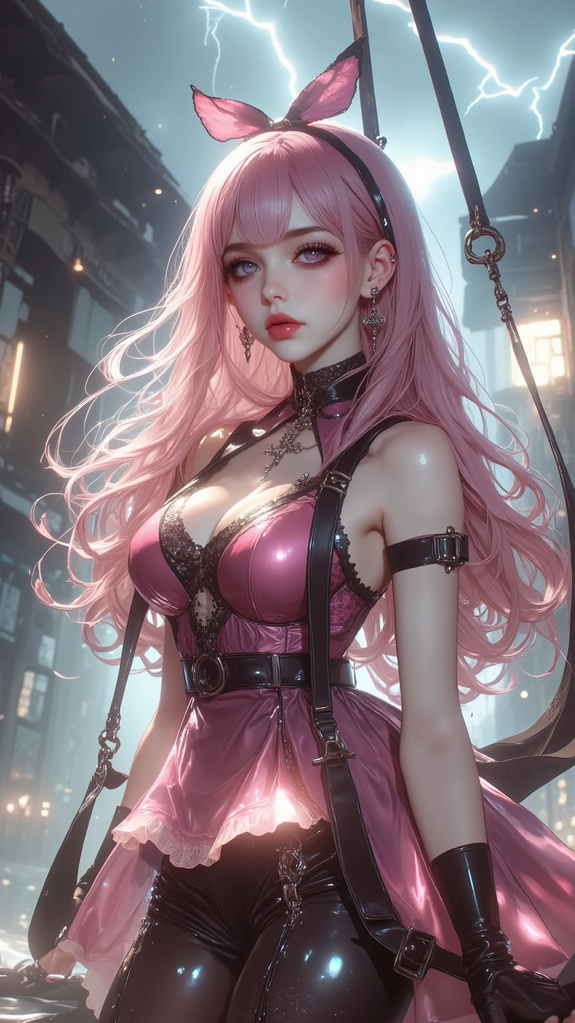 masterpiece, top-quality, ((1womanl)), Adults, different color, finely eye and detailed face, intricate detailes, Casual black and white attire((Sexy clothes)), window, A smile, Happiness, tenderness, high-level image quality、 selfee, Beautuful Women、tall、a small face, D-cups, The upper part of the body、nightfall, nighttime scene、𝓡𝓸𝓶𝓪𝓷𝓽𝓲𝓬、Korea person, Idol Photos, Model photo, k pop, Professional Photos, Vampires, Korean fashion in black and white, Fedoman with necklace, inspired by Sim Sa-jeong, androgynous vampire, :9 detailed face: 8, extra detailed face, detailed punk hair, ((eyes are brown)) baggy eyes, Seductive. Highly detailed, semi realistic anime, Vampires, hyperrealistic , Delicate androgynous princess, imvu, ((short hair woman)), Pink hair woman with wild look, Sexy look, ((Woman with short pink hair)), ((1 persons)), Sit down and sexy pose, anime girl with long blonde hair and horns on a city street, an anime drawing by Yang J, trending on pixiv, furry art, trending on artstation pixiv, anime girl with cat ears, beautiful anime catgirl, from arknights, anime catgirl, blonde anime girl with long hair, trending on cgstation, very beautiful anime cat girl