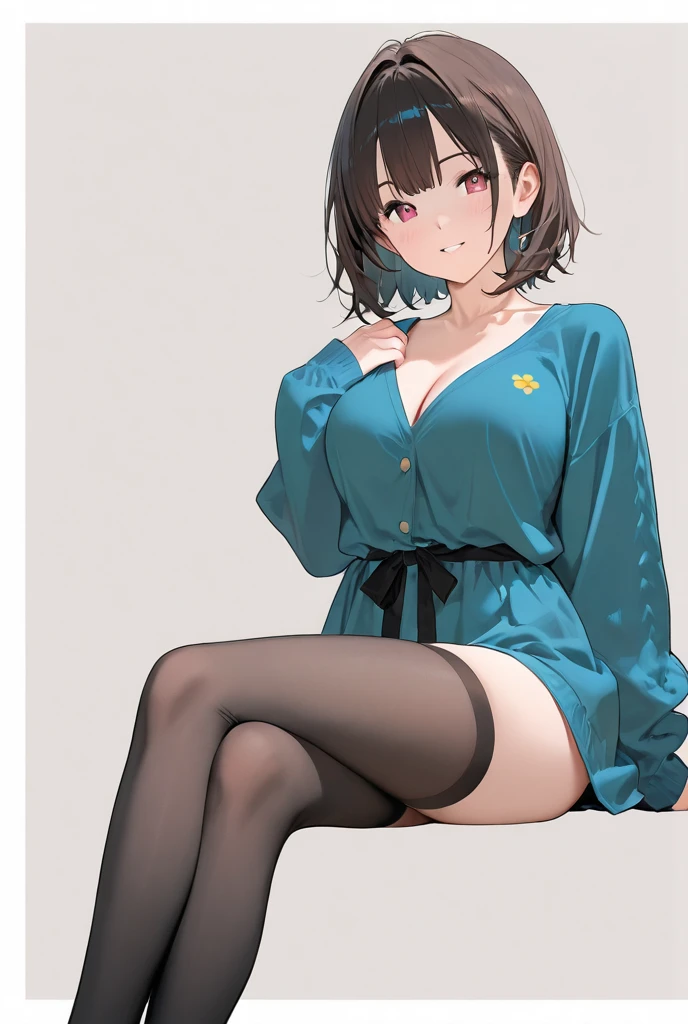 2d, masterpiece, best quality, anime, highly detailed, cowboy shot, 1girl, solo, oozora subaru, french braid, star \(symbol\), sitting, outdoors, smile, spread legs, ahegao, pregnant, detailed, ultra HD, 8k