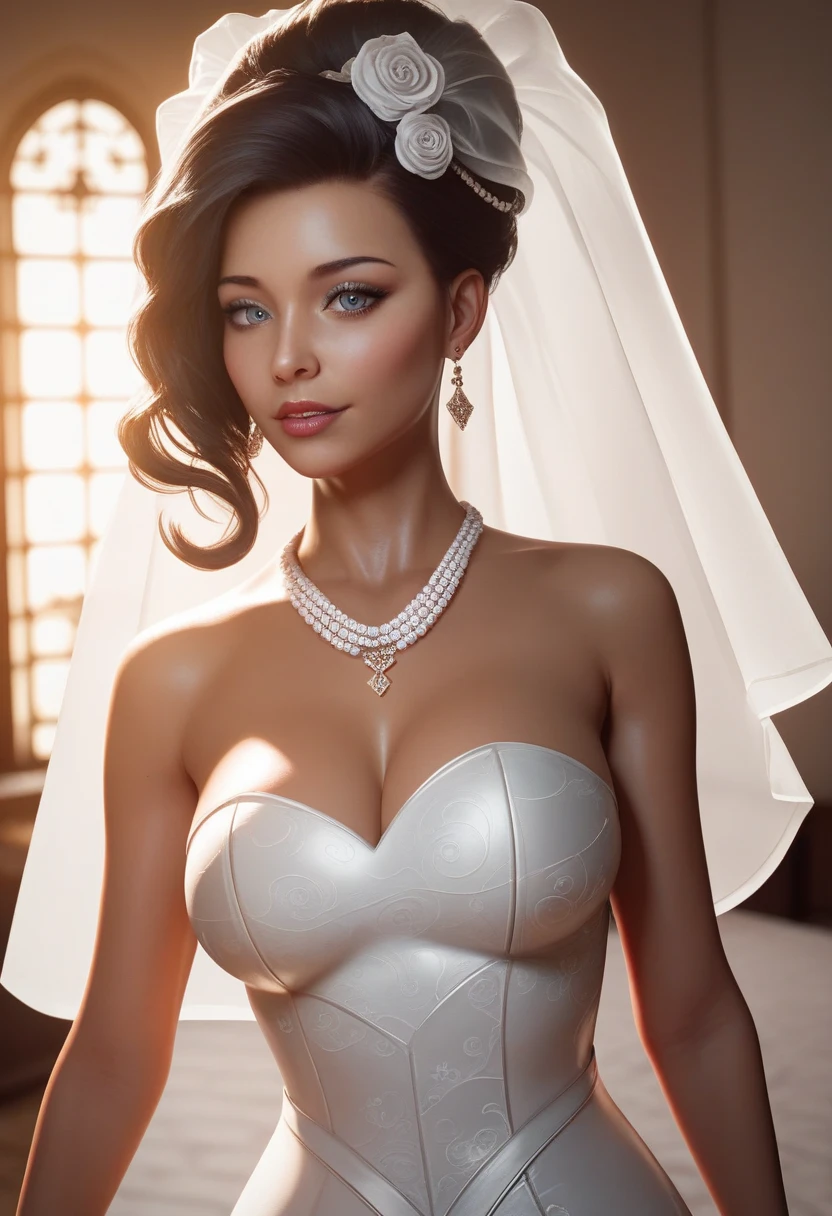 Isabel Merced, bob_cut hair, dressed like a princess, formal black and white dress, tiara, (skin texture:1.1), (high detail face:1.1), full bodyshot, high detail body, high detail clothes, smiling seductively, (big breasts:1.3),(masterpiece), (realistic), ultra high definition, 4k, ultra high resolution, film grain, cinematic lighting, rim lighting, photo by Arny Freytag, RAW image