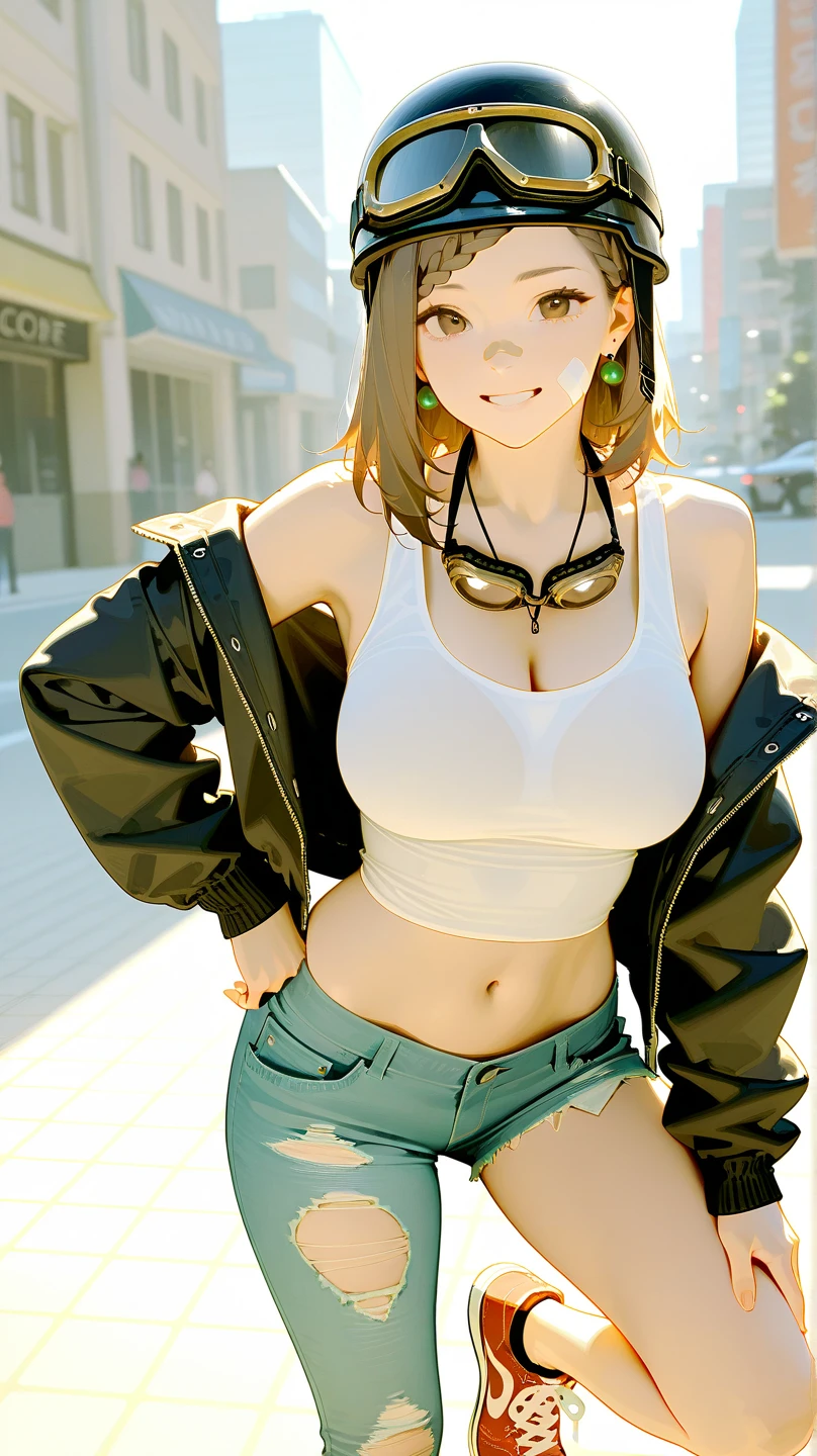 1girll，shotgun，Operator，special ops，gigantic cleavage breasts，Colossal tits，The groove exposes the original skin