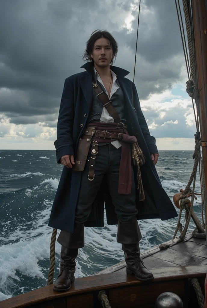 Captain Jack,Sexual turn,Standing at the bow of the ship,Stormy weather