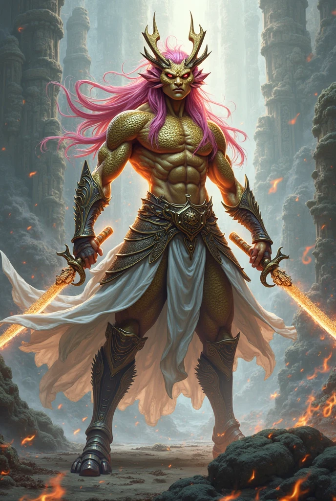 Big man Four eyes Four arms Pink Hair