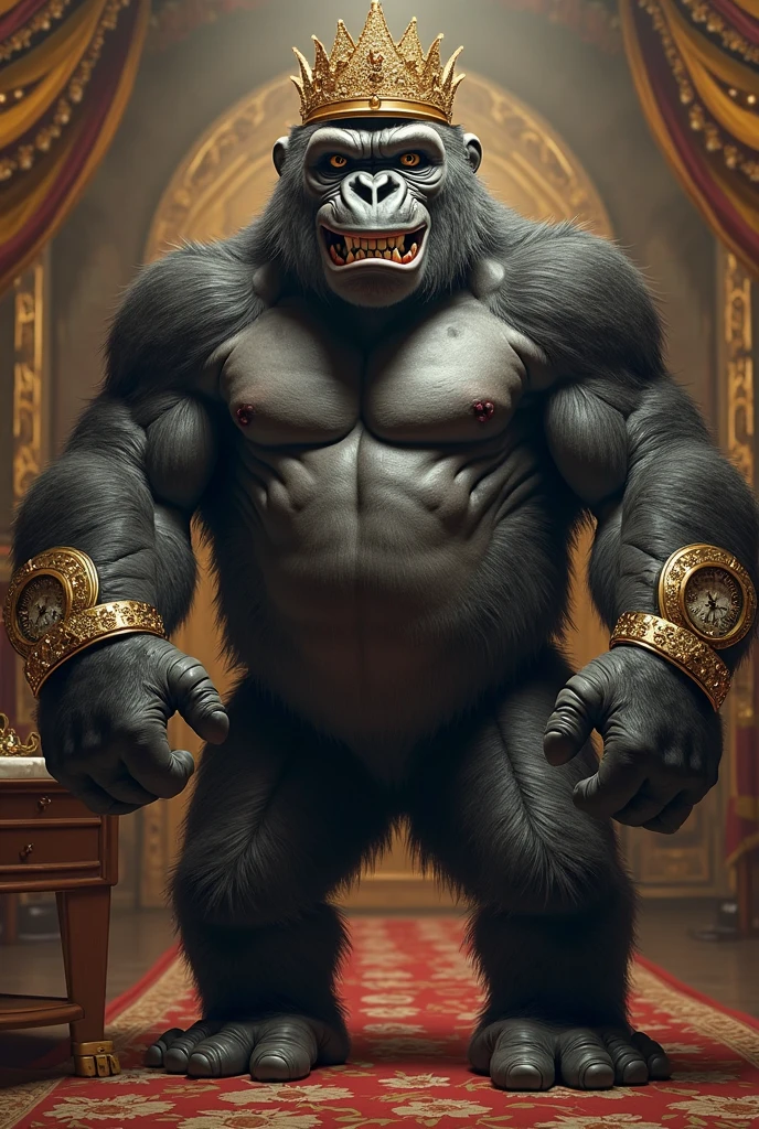Animalrizz ((Gorilla)) 10, masterpiece, highres, Absurd,photorealistic portrait, Parley_armature, Tiger in Armor ,Wear Parley_armature, Massive futuristic armor, running, move, Rocket propulsion,((from the side))