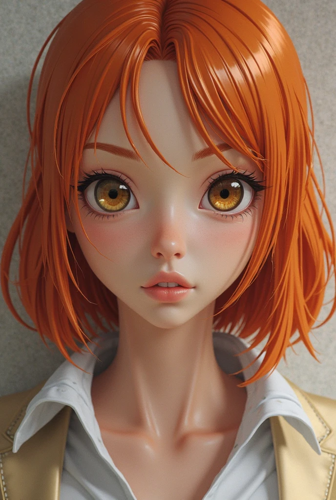 (masterpiece, best quality), 1girl, <lora:IzumiV1:1> Izumi, yellow eyes, orange hair, hairclip, bangs, x hair ornament,