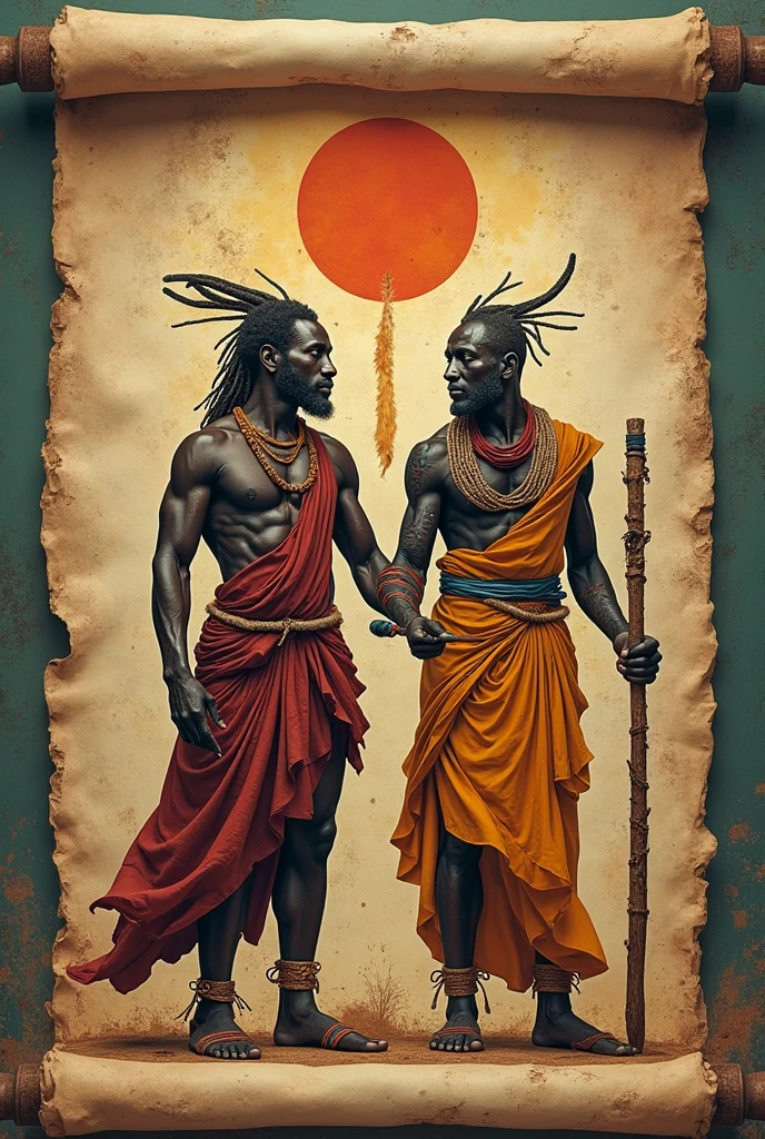 Exu Marabô with dark-skinned man 