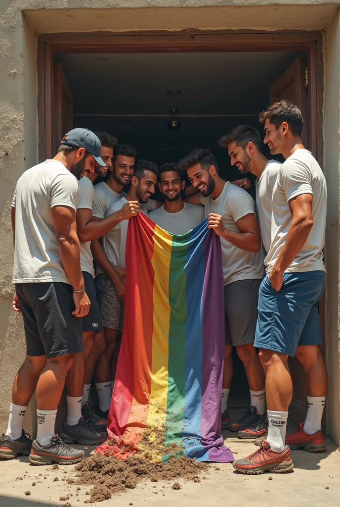 Teachers teaching , guapos latinos, en boxers, with a very large and long bulge in the crotch, y se tiene que ver la cara.