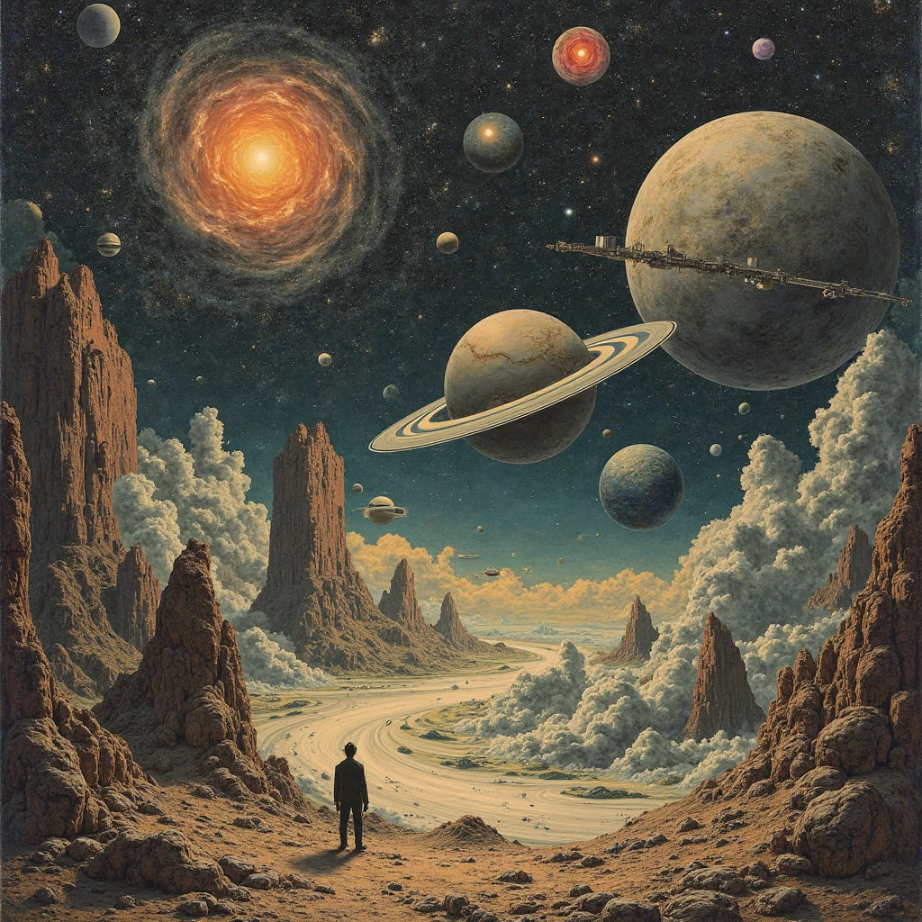 "realistic detailed image of an cosmonaut alone in the tundra next to whale skeleton in the style of Francis Bacon, Surreal, Norman Rockwell and James Jean, Greg Hildebrandt, and Mark Brooks, triadic color scheme, By Greg Rutkowski, in the style of Francis Bacon and Syd Mead and Edward Hopper and Norman Rockwell and Beksinski, open ceiling, highly detailed, painted by Francis Bacon, painted by James Gilleard, surrealism, airbrush, Ilya Kuvshinov, WLOP, Stanley Artgerm, very coherent, art by Takato Yamamoto and James Jean"
abstract dream, space, intricate, grand scale, alone, cinematic film still, insane detail, sharp focus, depth of field, realistic lighting, (realistic perspective), complex, (multiple subjects), 4k HDR,
<lora:add_detail:0.5> <lora:more_details:0.25> <lora:FantasyWorldV1:0.25>
art by jeremy lipkin,michael garmash,hajime sorayama,zdzislaw beksinski,dariusz zawadzki,wayne barlowe,ilya kuvshinov, krenz cushart, greg rutkowski, alphonse mucha,steve mccurry, pixiv,zbrush sculpt, octane, maya, houdini, vfx,wlop,