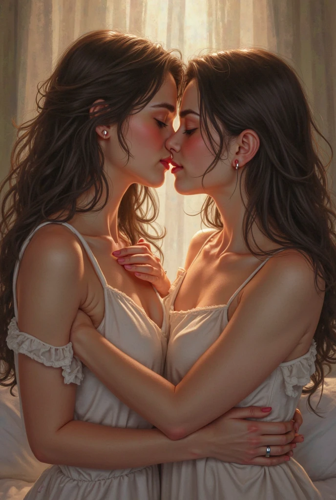Lesbian kissing