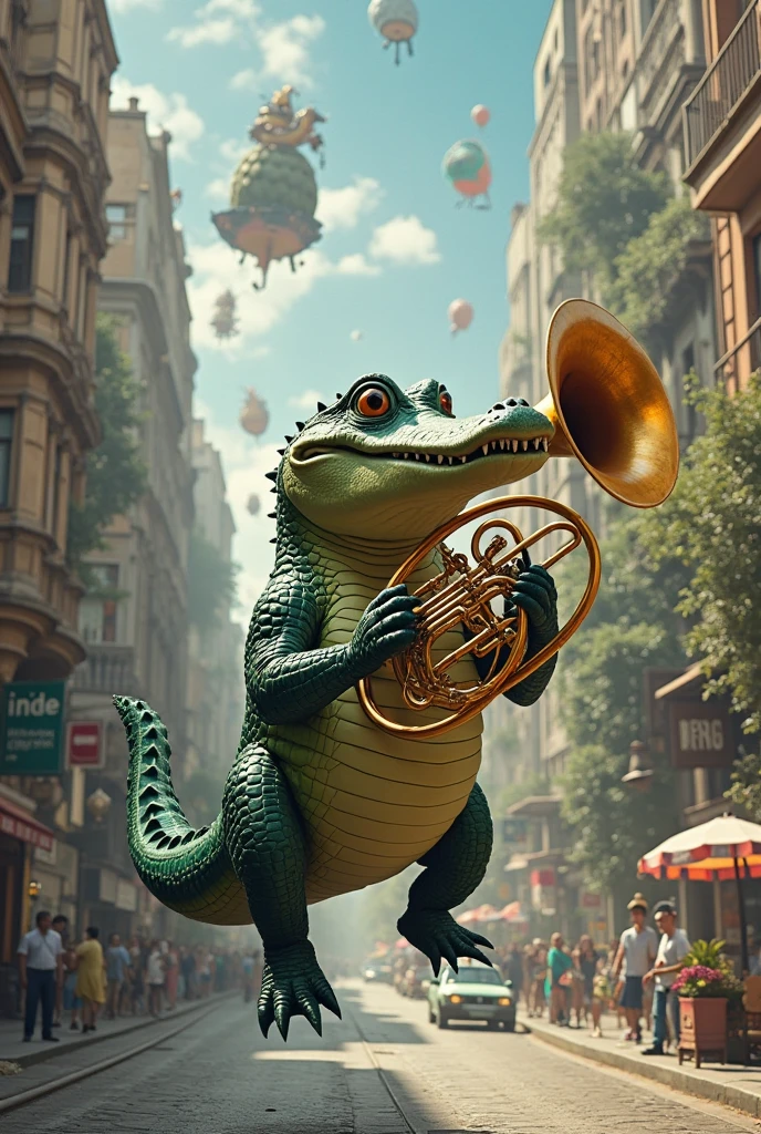 Alligator making a movie