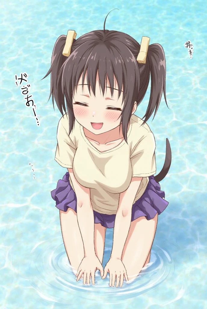 ((masterpiece,Highest quality,High resolution,Very detailed,anime)),((お尻のAngle from below)),(Towa Tokoyami,Hololive,Small breasts,The devil's black tail),whole body,Wet,(Disgust,Looking down at the viewer,Heavy breathing),hot spring,Angle from below,(((Completely naked,squat,Sticking out her butt))),((Pee a lot,Pee that flies vigorously))