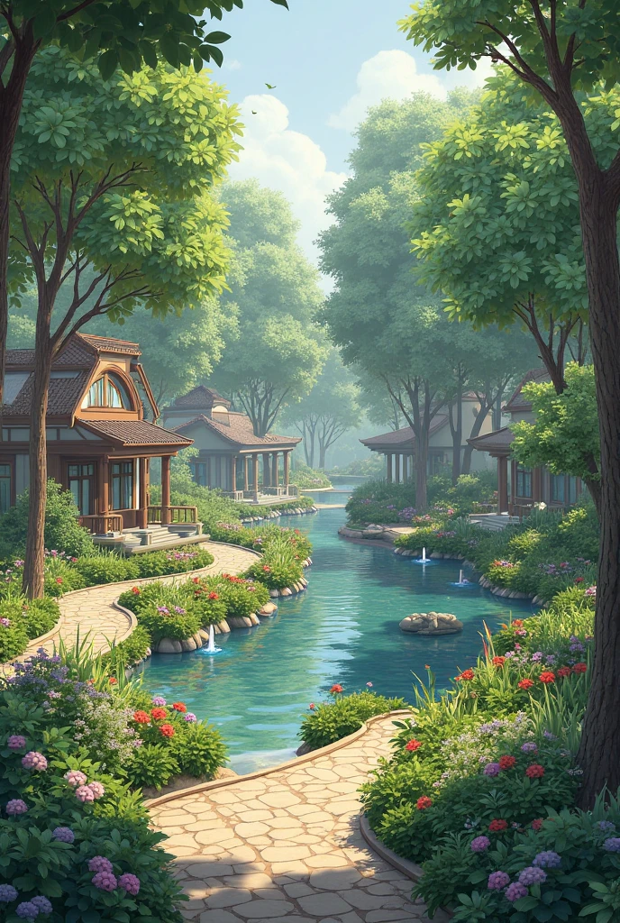 Shanti aur Sukoon ka Ghar – Haseen Mahol, Mehfooz Zindagi."
(Lush green parks, gated entrance, peaceful atmosphere)