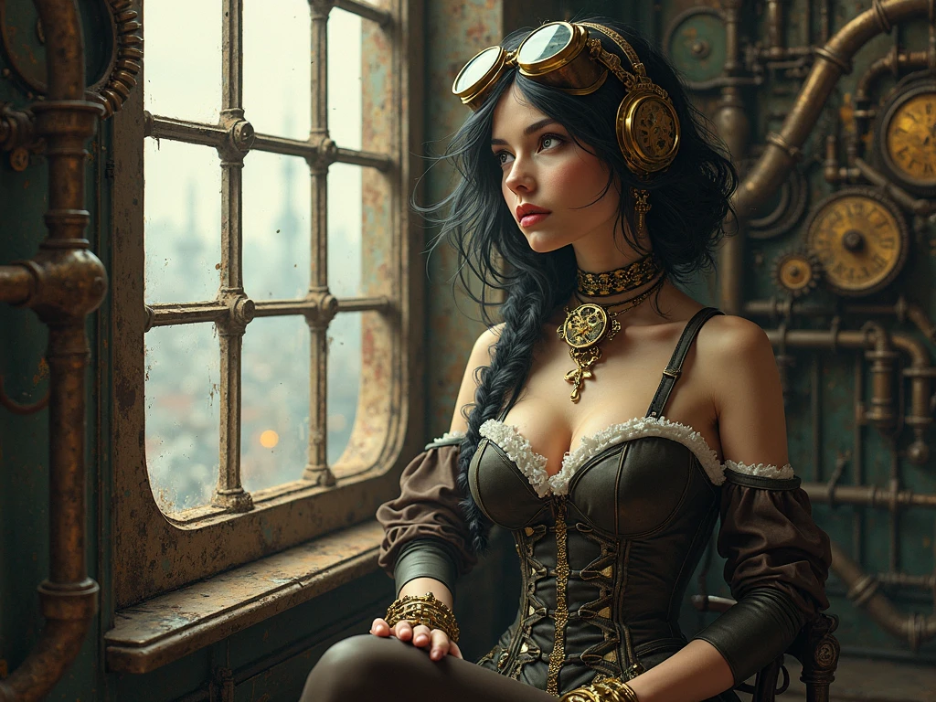beautyful girl's face with gorgeous dreamy eyes