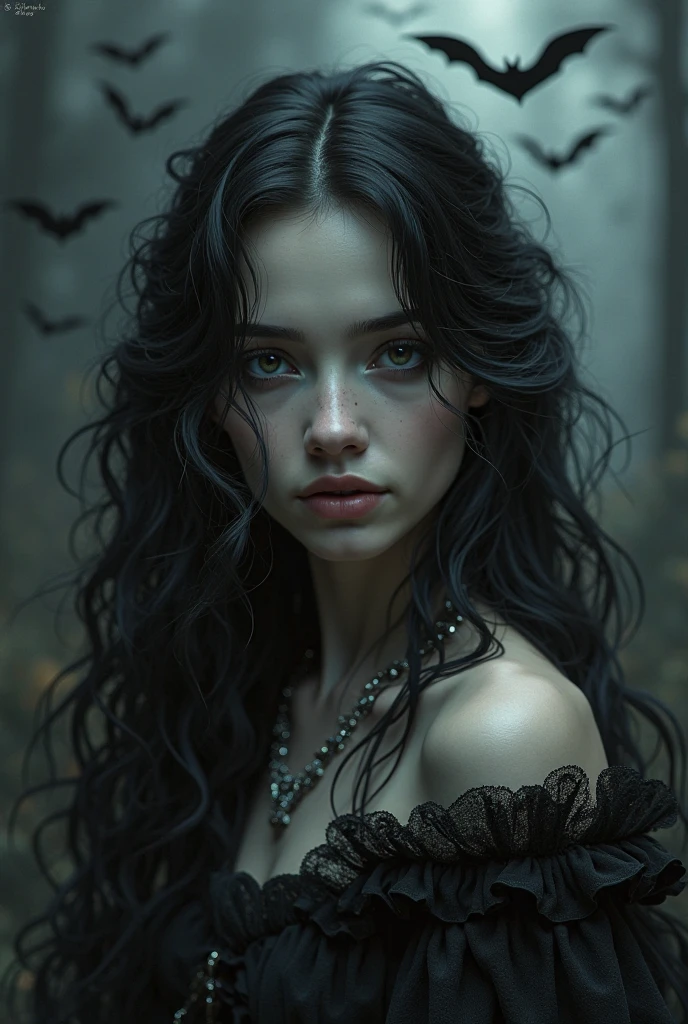 (RAW photo, best quality), (realistic, photo-realistic:1.3), masterpiece, an extremely delicate and beautiful, extremely detailed, CG, unity , 2k wallpaper, Amazing, finely detail,GloomyNightmareAI, female, <lora:GloomyNightmareAI:0.8>