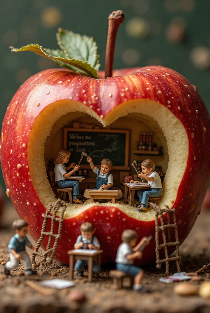 There is a BLONDE girl holding two apples in her hands, eating rotten fruit, holding an apple, with apple, apples, girl wearing uniform, children, photo bank, children, red apples, snow white portrait, wearing school uniform, wearing a school uniform, one holds apple in hand, 3/4 see portrait, children, bank image --auto --s2