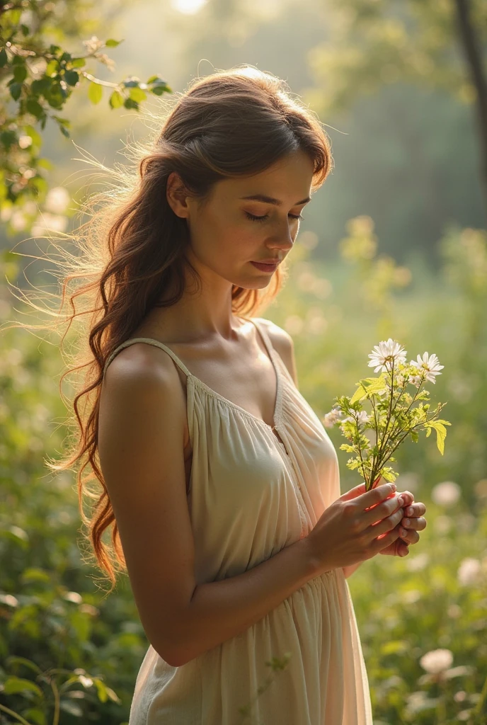 Beautiful girl breaking a heart with a stone