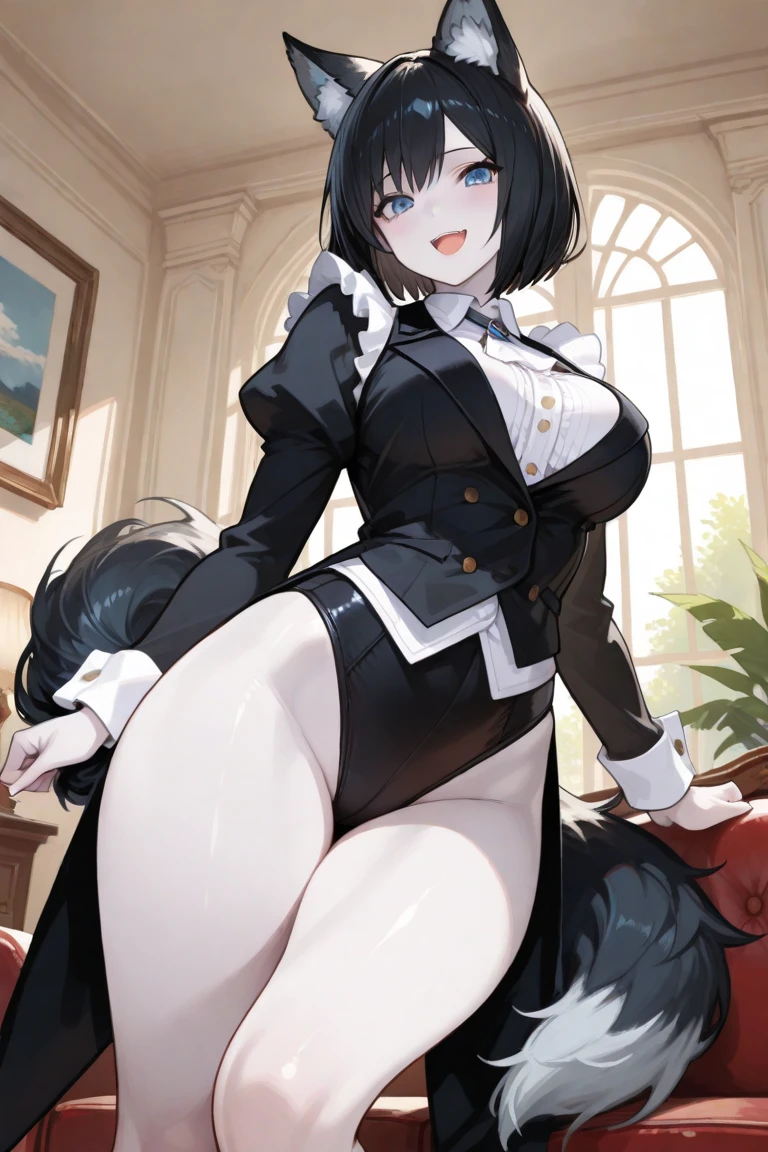 score_9, score_8_up, score_7_up, score_6_up, score_5_up, score_4_up, (solo), female anthro Snow leopard, secretary clothes,mini skirt, lusty, fluffy body, long dark black hair, turquoise eyes, (thick thighs:1.3) offering the breasts and sex partial clothes, (showing her cleavage) semi-butonned uniform niform, (barely_visible_booba) (she is standing) , giant breasts, garter belt tights