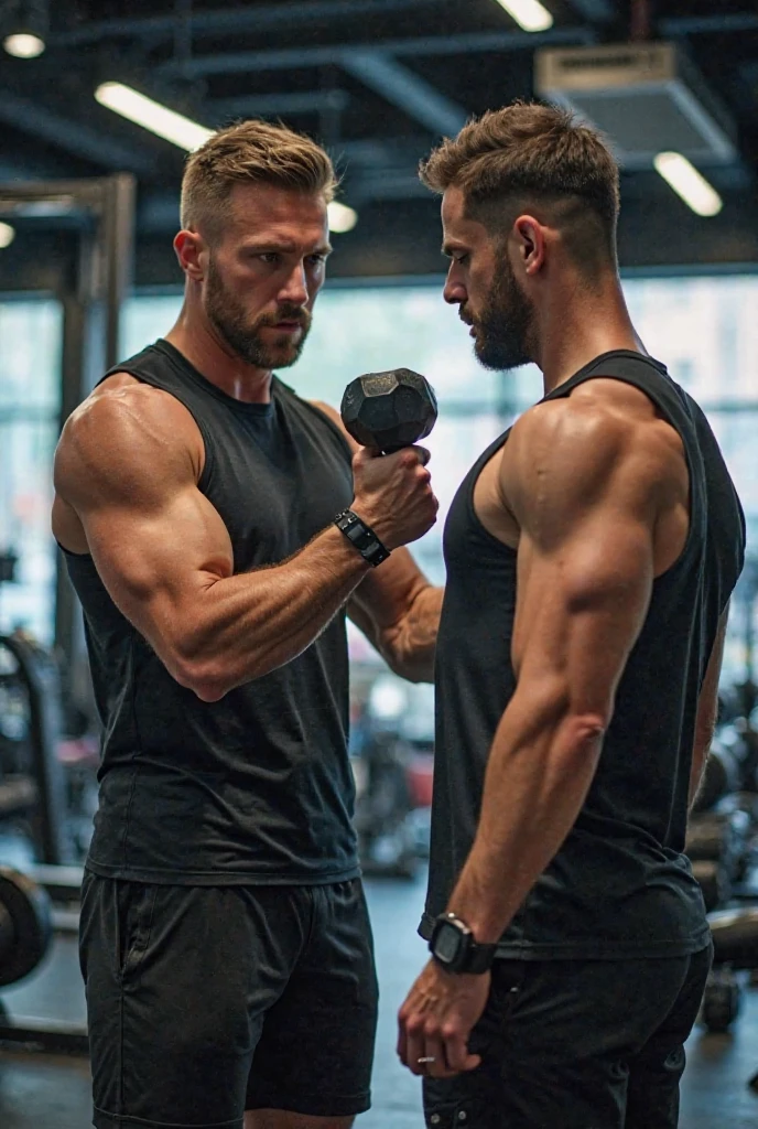 
**[Scene: A Gym]**

**Dwayne Johnson**: (Lifting weights) Hey Cena, what's with the fruity pebble-colored shirt today? You blending in with the dumbbells or trying to scare them away?

**John Cena**: (Flexes) At least people can see me, Rock. You’re so big you’re blocking out the sun. I thought it was night already!

**Dwayne Johnson**: (Laughs) Well, when you’re the Rock, you gotta cast a big shadow. But don't worry, you can still hide behind my biceps if you’re feeling shy.

**John Cena**: (Pretends to duck behind Dwayne's arm) Whoa, it's like a rockslide over here! Just don’t flex too hard, or we’ll both be buried in muscle!

**Dwayne Johnson**: (Flexes even more) Too late, Cena. Welcome to the gun show – and there's no escape!

**John Cena**: (Grins) That’s alright. I’ve got a secret weapon…(pulls out a protein shake) Vanilla protein power! Your muscles don’t stand a chance!

**Dwayne Johnson**: (Chuckles) Vanilla? You’re killing me, Cena. But alright, I’ll take a sip… (Takes the shake) Just remember, it’s the Rock that brings the flavor, not the shake! 

**[Both laugh and fist bump]**