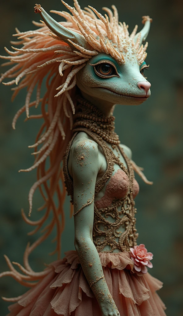 stone statue of jar jar binks, photo, stone_statue, jar jar binks, on a pedestal, stone_color, 1girl, nude, barefoot, masterpiece, garden, stone, high detail, <lora:jarJarBinksGunganStar_v3:0.7> <lora:stone_statue:0.6>
