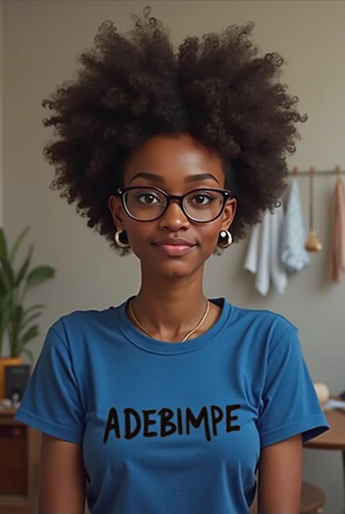 two shot panel, Curvy Black woman with Afro, lifting up blue shirt to show her white high cut panties, speech bubble saying "Hey, look over here, for a second...", mouth open to talk, photo realistic, intricate details