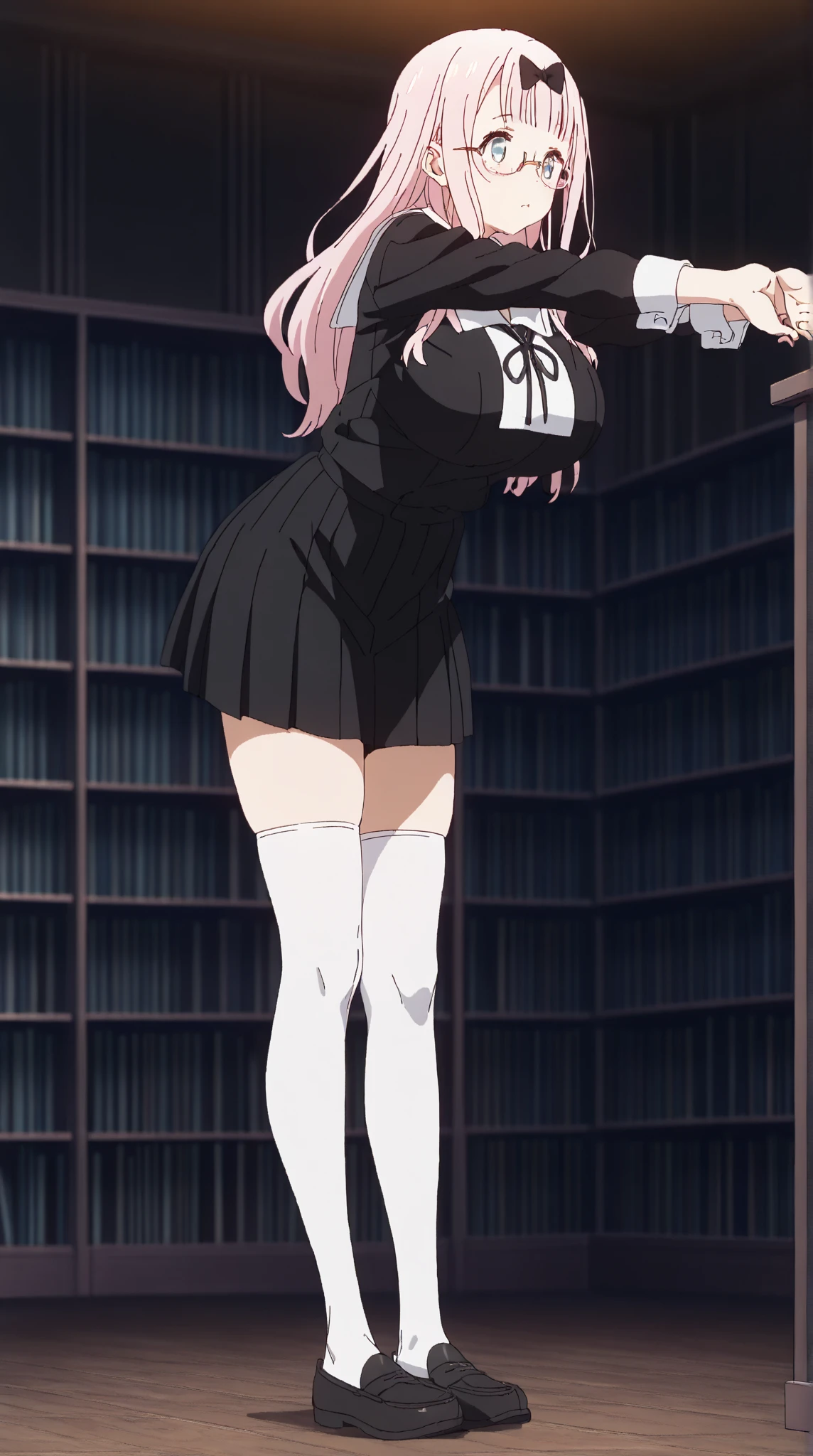 Naughty anime style, Naughty style, Azur Lane Style, Visual novel key visual, Anime girl in underwear poses for photo on pink background, Three girls in uniform standing in a library, Naughty anime style, Hololive, Naughty, In clothes! Very detailed,  Visual Novel CG, JK Uniform,  high school girl, Under the skirt, panties, Animated maid riding an early tank

