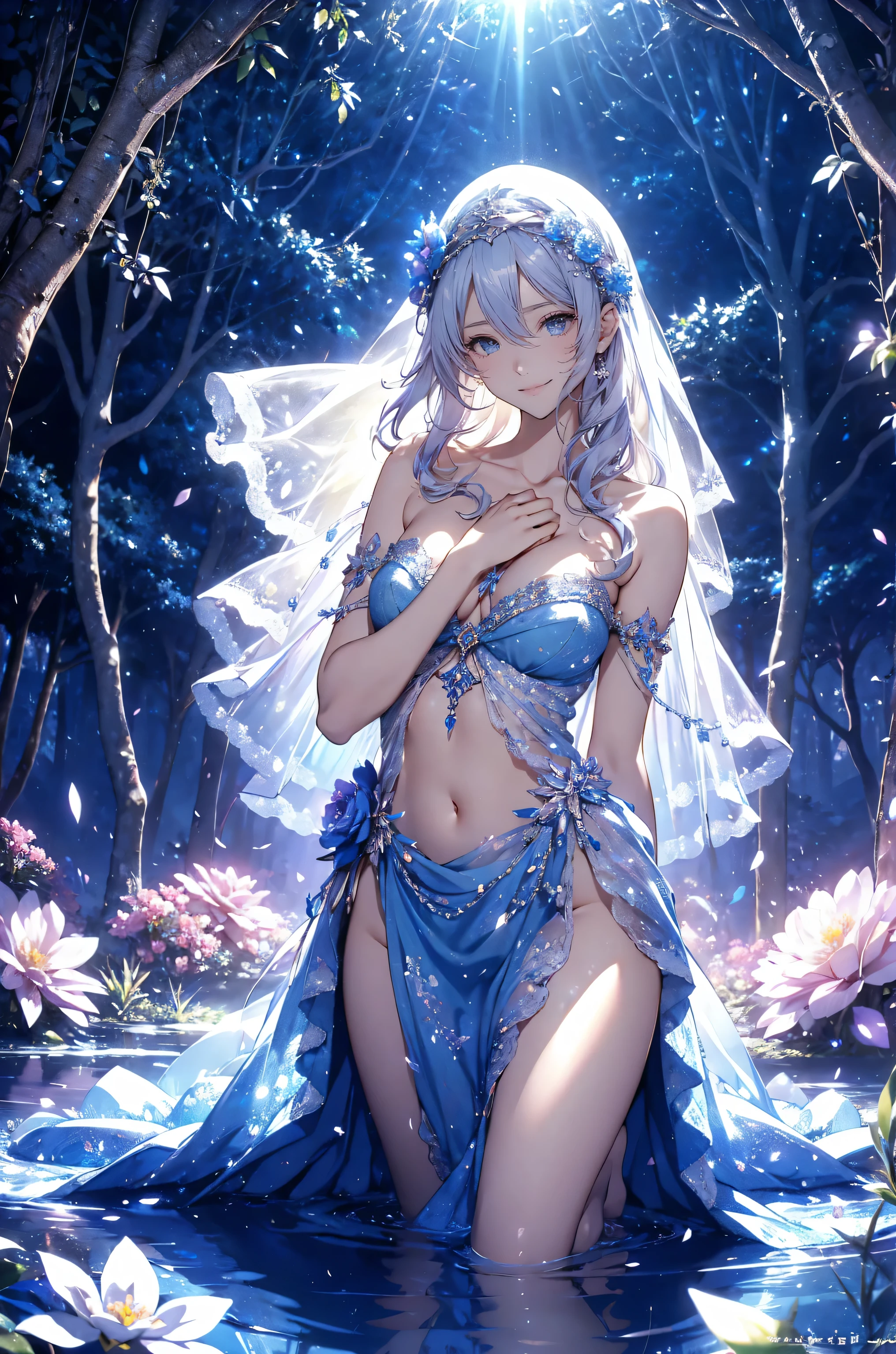 ((top-quality、8K、masterpiece:1.3)),high-level image quality、最high-level image quality、top-quality、hiquality、slenderbody、Beautiful feceボディーライン、Beautiful fece女性、Colossal tits、Sexy style、Insist cleavage、Boob emphasis、(1girl in:1.4)、ultra-detailliert、Beautiful and aesthetic、Beautiful fece、masterpiece、Show off your cleavage、undergarment、Huge chest chest)、sexy undergarment、garterbelts、sheer bondage costume、(full body1:4)、Beautiful fece女性は, (Medium length hair), Detailed huge breasts, Lovely smile, (Warm colors), moist, moist, Reflectors, (masutepiece) 、(Best Quality) (Detailed) , (8K) (Studio Lighting) (Convoluted) , ((Flower arch so magical and dreamy)), opulent, ethereal fairy tale, Rich pastel color palette, Ethereal dreamy theme, dreamy and detailed, The setting of a fairy tale:, (((building with many flowers)))、anime fantasy artwork, anime fantasy illustration, Beautiful feceアートワークのイラスト, Beautiful feceアニメアートwork, elaborate digital art, Convolutedな華やかなアニメCGIスタイル, anime art nouveau cosmic display, Beautiful feceアニメアート, Beautiful feceデジタル芸術作品, Beautiful feceファンタジーアニメ, Detailed anime artwork, Detailed Digital Anime Art, dreamy psychedelic anime、Sheer Sexy Lingerie、sheer lingerie、Beautiful fece表現、Beautiful fece乳房、A detailed eye、Clearly eye-catching, beautiful and alluring、Beautiful fece目、Narrow waist、Beautiful fece白い肌、red rip、((lots of flowers in long hair、many flower decorations))