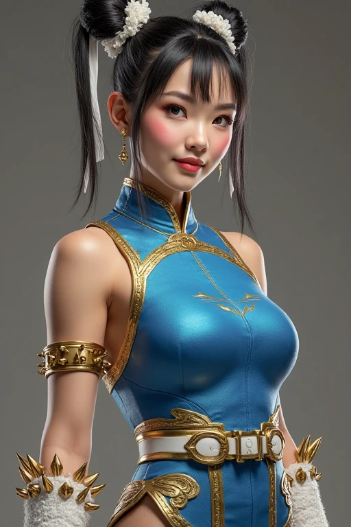 a sexy woman in a gold and blue lotus lace armor skirt, chengwei pan on artstation, by Yang J, detailed fantasy art, stunning character art, fanart best artstation, epic exquisite character art, beautiful armor, extremely detailed artgerm, detailed digital anime art, artgerm on artstation pixiv, armor girl, cleavage big breasts:1.2, (mini skirt:1,5)