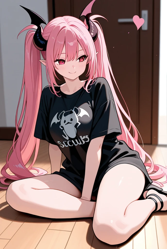 Mulher realista, cabelo rosa,moletom cinza, half pants