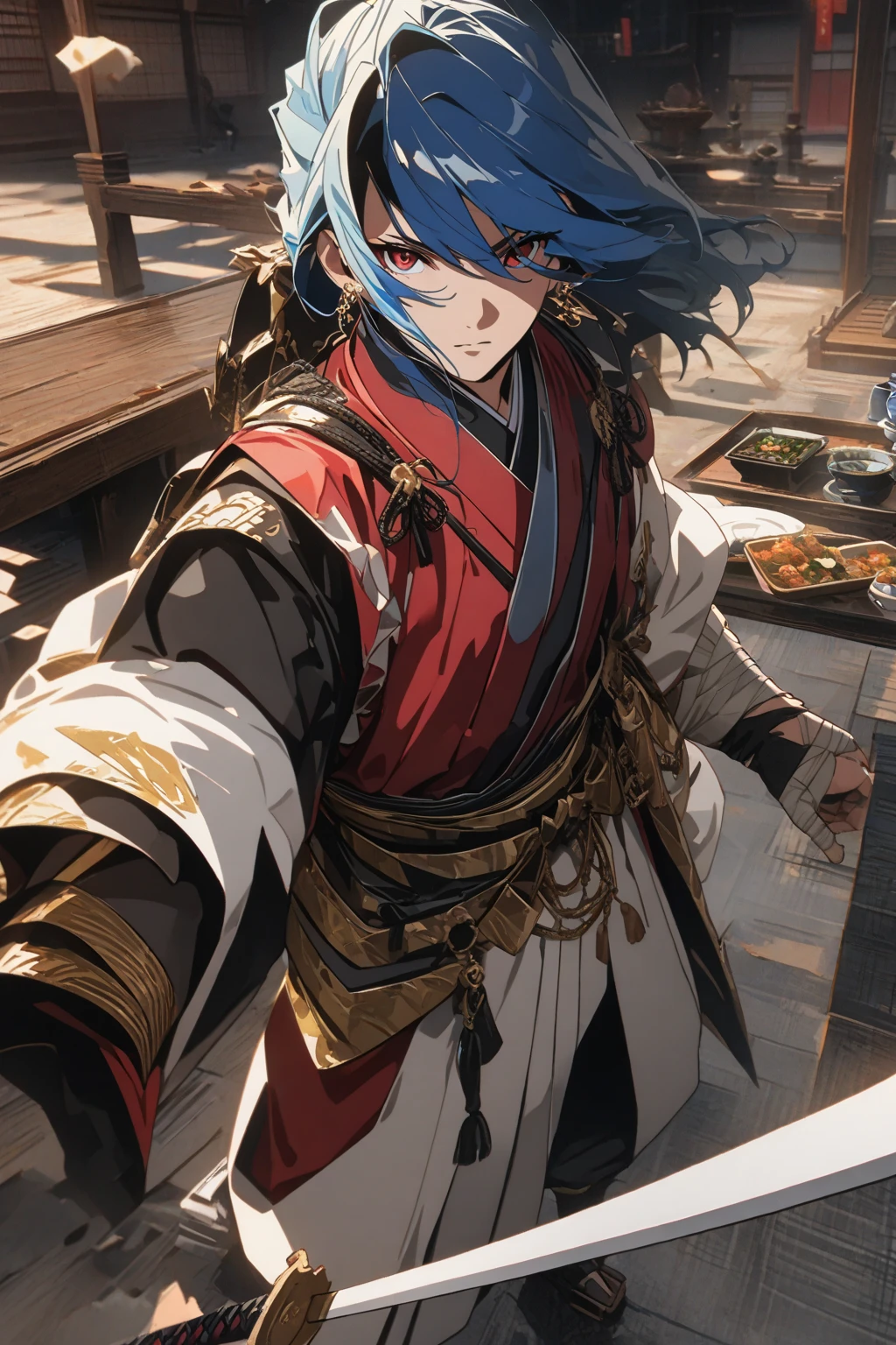 obese 1boy, gorou from genshin impact, dog ears in head, obese body, intense shadows, strong rim light, masterpiece,best quality,official art,extremely detailed CG unity 8k wallpaper, game_cg, artbook, crossover, absurdres, incredibly_absurdres, huge_filesize, album, (1boy:1.4), solo, bishounen, short hair, brown hair, alternate hair color, colored inner hair, ahoge, beautiful detailed eyes