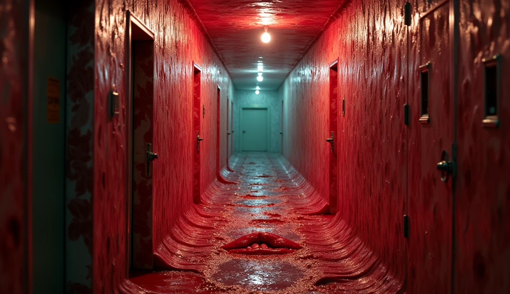 Pitch-black tunnel、Connected to another world、Blood pool、blood droplets、Swirl、darkness、Painting:Junji Ito