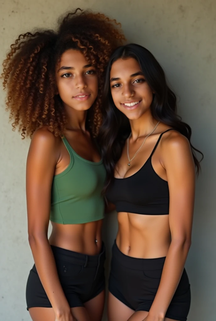2heads, two headed girl, (a 17 year old girl and a 14 year old girl:1.5)