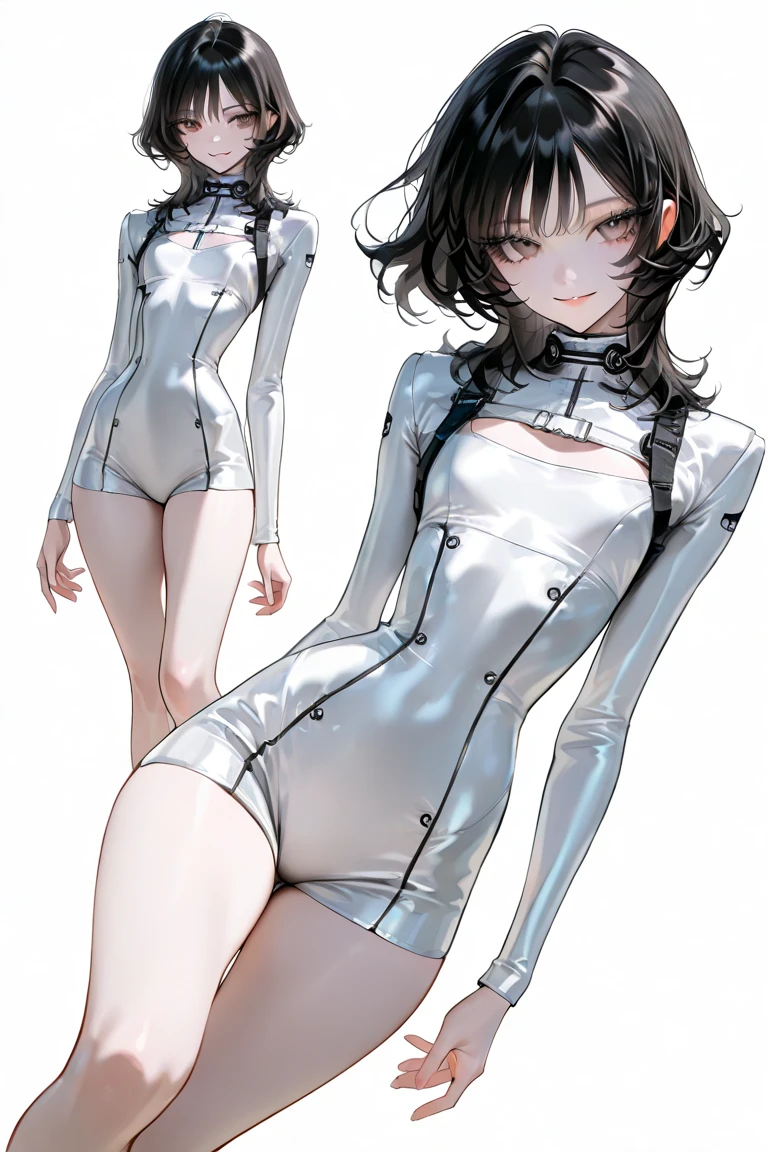 Realitsic very skinny young woman, Charli D'amelio: 2.0 , naked, ((very very small waist)), ((ribs visible)), thin arms, thin legs, fine and beautiful face. ((skinny and fine body)), small breats. ((Anorexic girl))., HD, 8k, high quality.
