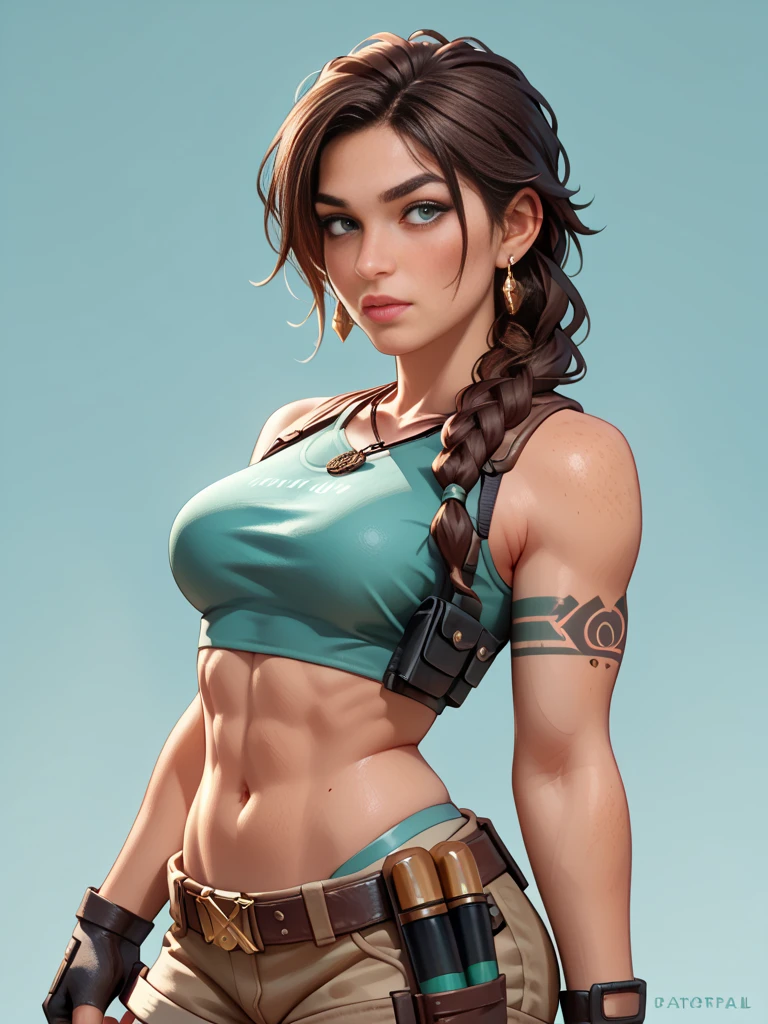 Lara Croft, ((fondo blanco)), ojos penetrantes, epic instagram, artstation, estilo splash de pintura colorida, contorno, hiperdetallado intrincadamente detallado, motor irreal, genial, detalle intrincado, colores complementarios, fantasy concept art, 8 k resolution, obra maestra de deviantart, trazos pesados, goteo de pintura, artes de salpicaduras --auto --s2