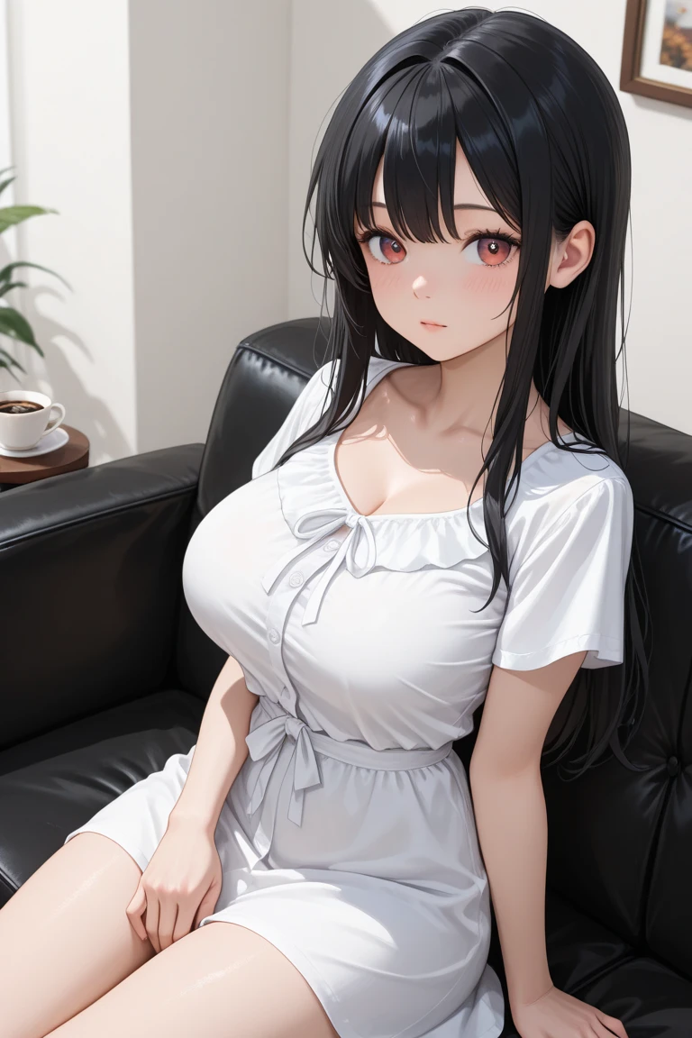 (((masterpiece))), (((best quality))), ((ultra-detailed)), (highly detailed CG illustration), (masterpiece:1.5), Detailed Photo, innocent shy, (Best Quality: 1.4), (1girl), Beautiful Face, (Black Hair, long Hair: 1.3), Beautiful Hairstyle, beautiful detail eyes, (realistic skin), beautiful skin, absurd, attractive, ultra high resolution, high definition, shy pose, full body view,Beautiful , white background, pink soft white light, pajama, huge busty breast,see through nipple, nipple out,(hair over one eye:1.4), Messy hair,hair between eyes,pubic hair pussy, dense pubic Hairy pussy .