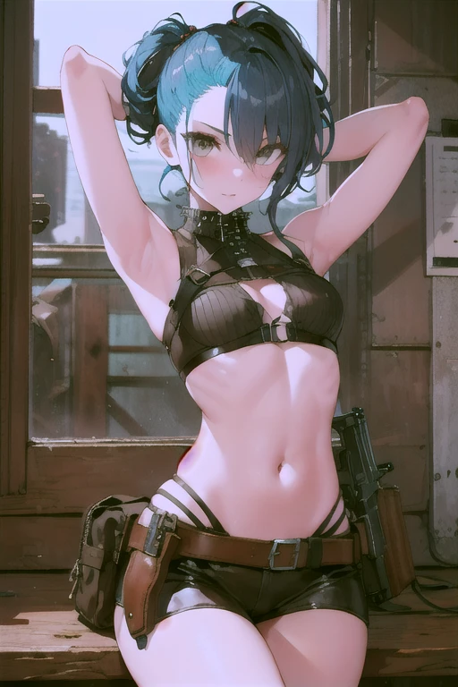 Yobriya Ratatata, briar rose tartare, Bangs, side lock, Headband, (red eyes:1.5), black hair,
rest cleavage, bare shoulders, underwear, clavicle, , underwear only, underwear,
rest indoors, floor,
rest looking at viewer, (cowboy shooting:1.5),
rest (masterpiece:1.2), best quality, high resolution, unified 8k wallpaper, (illustration:0.8), (Beautiful and delicate eyes:1.6), extremely detailed face, perfect lighting, Very detailed cg, (perfect hands, perfect anatomy),
