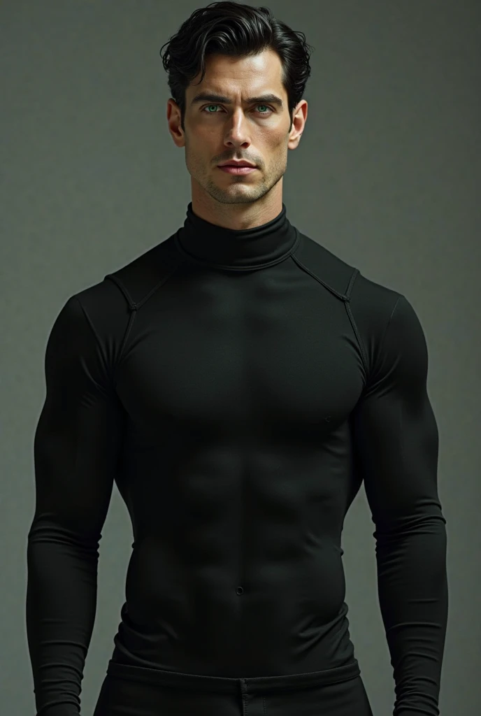 (best quality), 1boy, male, pale skin, (black hair), short hair, bangs pinned back, straight hair, grey eyes, perfect eyes, slender, tall, turtleneck sweater, stylish, elegant, serious, normal bust, masterpiece, anatomically correct, highres
