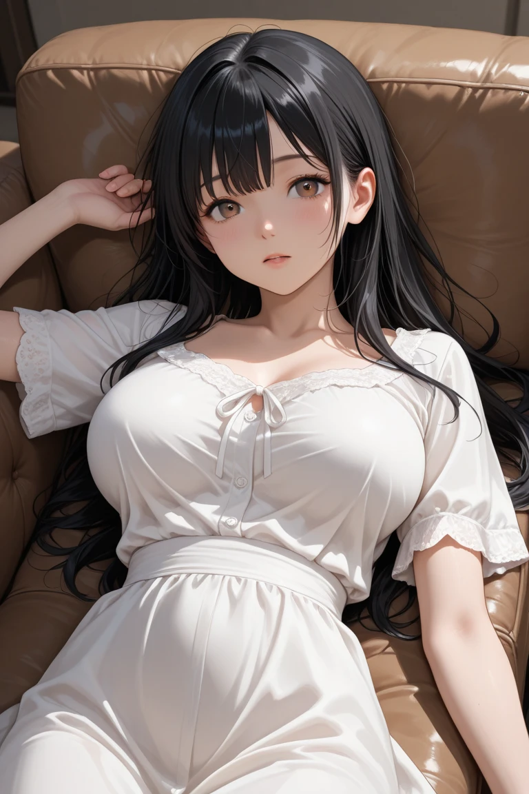 (Best Quality, 8k, 32k, Masterpiece, UHD:1.3), (kpop idol:1.3), 1 Girl, (Big Boobs:1.2), (short wavy hair), Abs, Perfect Body, Ultra Detailed Face, Detailed Lips, Fine Eyes, double eyelids, pajamas, on the bed, (seductive), ((aroused:1.5))
