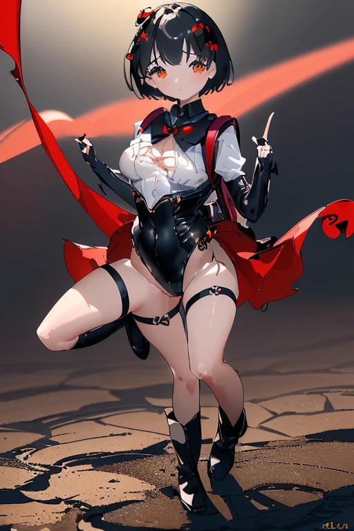 Full body strap suit huge tit Big ass seductiv a smile Obscene lines Whip thighs succubus Red lines all over the body Bare legged Rear view