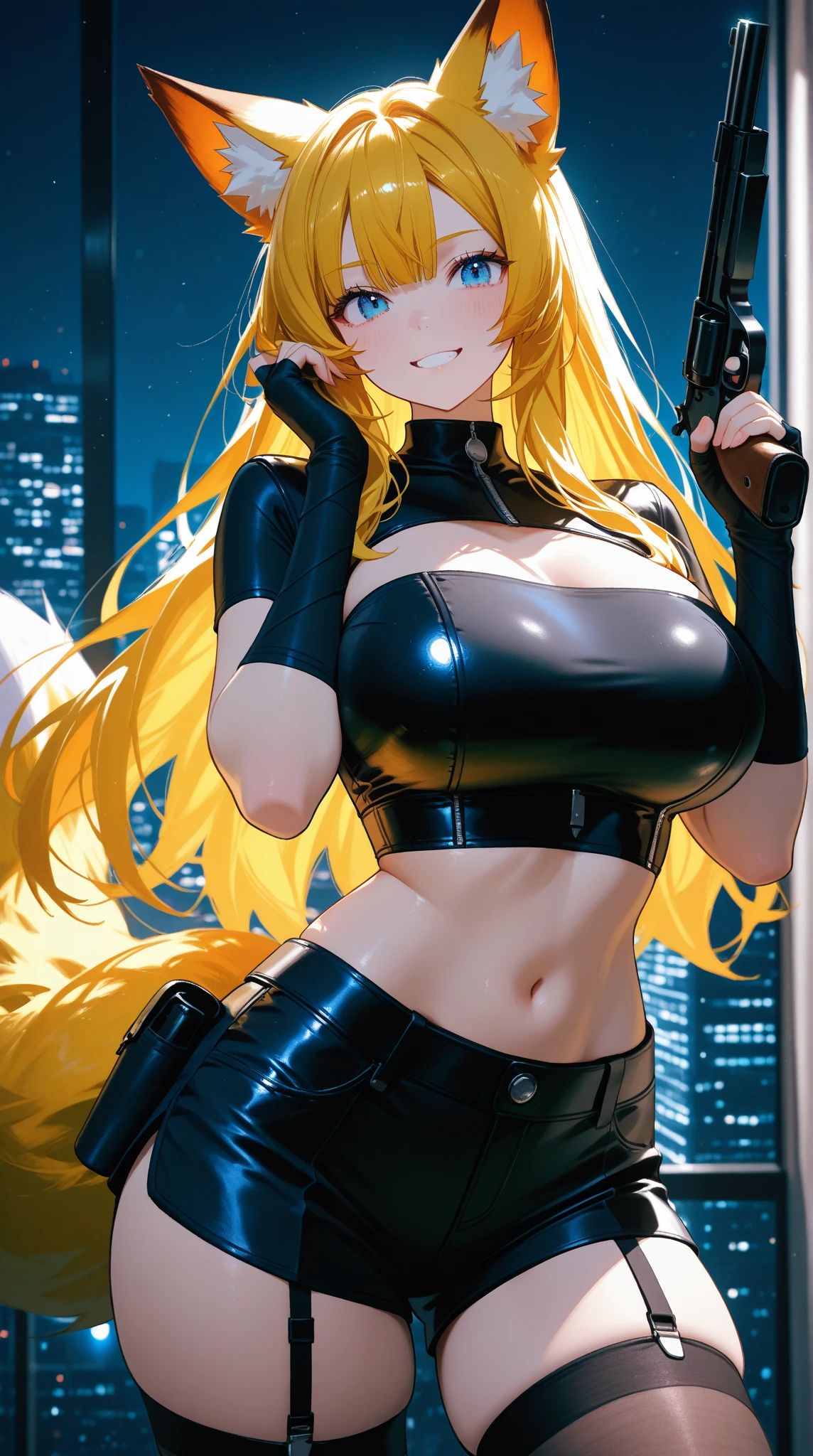 (tmasterpiece,A high resolution,best qualtiy:1.2),8K,highly detailed,复杂,rich colourful,vibrant image,Clear focus,cinematic ligh) blond hairbl,long whitr hair,Green eyes,body builder (Wear black business attire,black_Collared shirt cropped jacket,tiese,tiese,Black frilled skirt,a garter belt,Leather belt) (Large, Perfect round breasts,Hourglass body,Big breasts Thin waist,Very thin waist, photograph realistic,(hyper realisitc:1)big breasts beautiful, tmasterpiece,Best quality at best,extremelydetailedface,s the perfect face,beauitful face,Perfect lighting,Detailed eye makeup,Details of the face,Nice detail eyes,pretty hand,perfect hand,glowing light eyes(realistic pupil,Realistic iris:1)Heavy eye makeup,(empty Casino)(Posing dynamically)Panties, underwear, suspenders