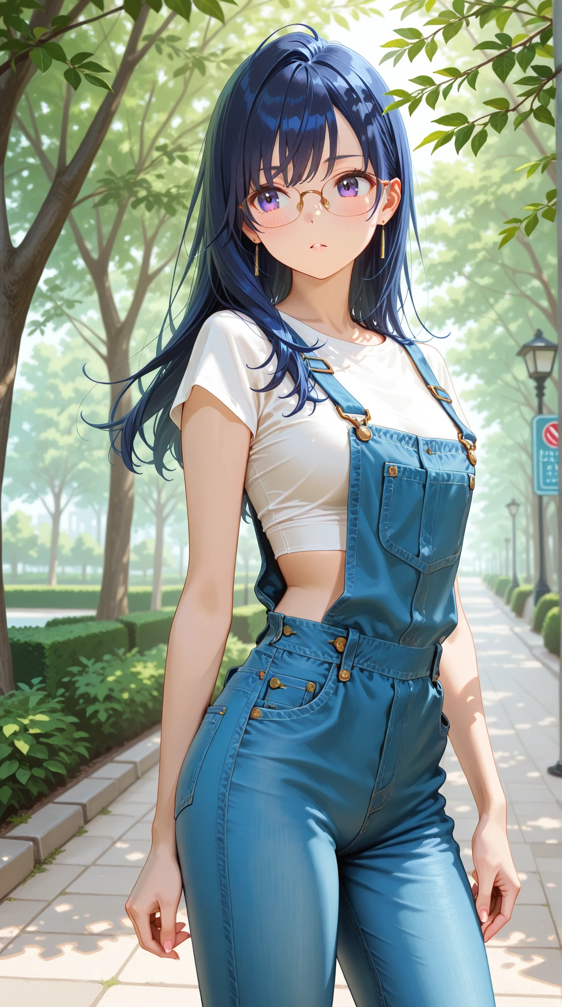 (masterpiece:1.2, Top quality),, Nice illustration, (Natural side Light, Light),
Looking at the audience, 1 girl,Protruding nipples, Blue hair,White shirt clothes,Denim shorts,Large Breasts,Nipple protrusion 2:1,She sits in a garden chair,Protruding nipples:2.5
