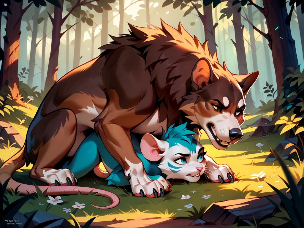 ((((Cute poochyena, toony, young)))) with different colored eyes， tchibi， adolable， Logo design， Cartoony， movie light effect， 3D vector art， Cute and quirky， Fantasyart， Bokeh， handpainted， digitial painting， gentle illumination， Isometric style， 4k resolution， photoreal render， High level of detail clean， Vector image， Photorealistic masterpiece， professional photoshooting， simple space background， flat white background， isometry，vibrant vector, ((large canine penis, large balls, thick canine penis, huge knot)), erection,detailed fur, anisotropic fur gloss, ((subsurface scattering)), in park, ((huge cumshot, cum, orgasm, excessive cum)), ((very wide body)), ((animal genitalia)), [[cock veins]],  plattyneko, ((duo, couple, male on male, fellatio, feral, feral on feral, male penetrating male)), face fucking, rough sex, balls bouncing