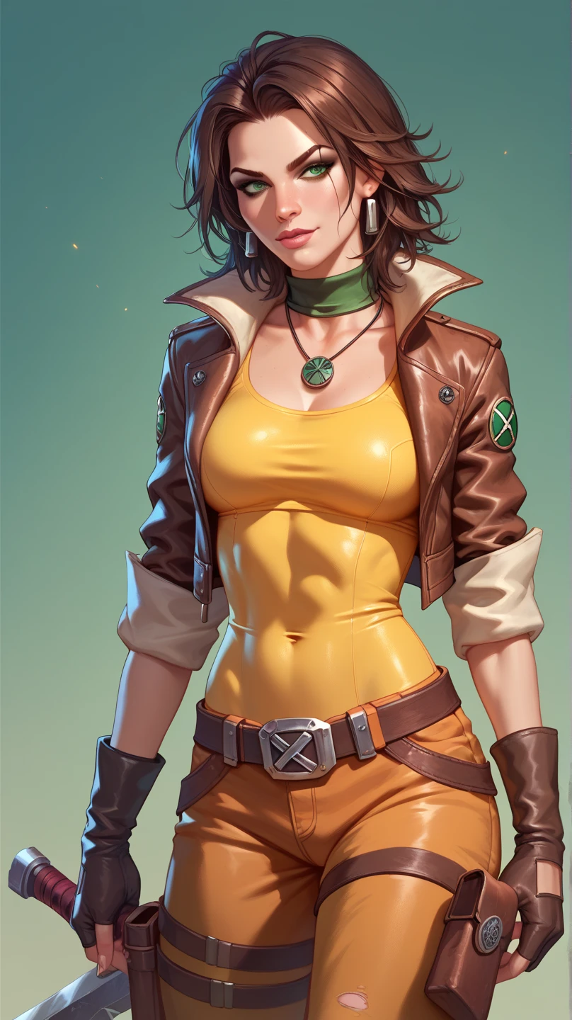 score_9, score_8_up, score_7_up, Rogue from X-Men , beautiful girl, , blush, perfect eyes, red hair with white bangs, flying in sky, half-closed eyes, hearts, seductive, green eyes, solo, nsfw, tight torn green shirt, (tight torn yellow pants:1.4) ,( yellow gloves:1.4) , (exposed nipples:1.4) ,( exposed vulva:1.4) ,(bomber jacket with X-Men logo patch on one sleeve:1.4) , realistic, 18 year old, arms raised, ((nipslip)), body facing viewer , X-Men logo belt buckle, (Fondo ciudad destroyed apocalypse fantasy:1.4), (Obra maestra: 1.4), (8K, realista, foto cruda, La mejor calidad: 1.4),Dedos perfectos, Cinco dedos, anatomically correct,