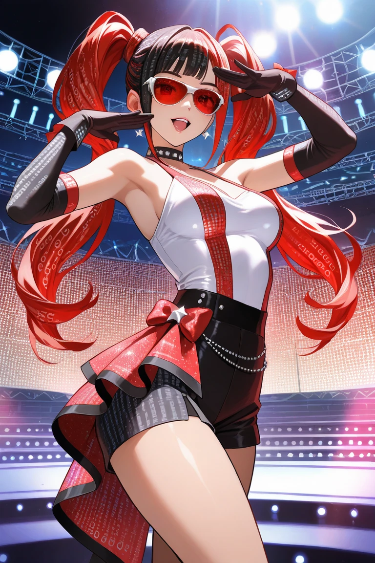 ((Highest quality、masterpiece、Anime Style、Highest quality、High resolution、8k、detailed、ultra-detailed:1.3))、Long legs、Sharp focus:1.2, Beautiful woman with perfect figure:1.4、(smile:1.2), double eyelid、30-year-old woman、Sexy pose、((((Shut your mouth.、One Woman、ワンピース:1.5)))),The background is tokyo