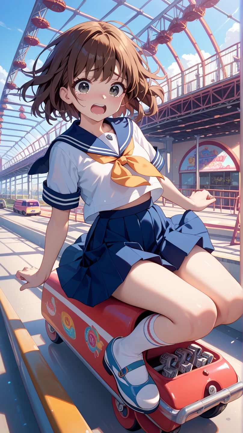 NSFW、{{{masuter piece}}}, {{{Best Quality}}}, {{Super distinct},  {{extremely delicate and beautiful}},(nffsw), (Best Quality, 32K, masutepiece, nffsw:1.2),elementary student、a photo of a cute girl,10 years old female child、Japanese houses、Ancient Minjia、Girl relaxing on the porch、Relaxing、{{{Denim skirt}}}、{{Denim Mini Skirt}}、{{Mini tight skirt}}、{{white tank-top}}、{{Sleeveless}}、{{Tank top shoulder strap}}、{{White tank top}}、{white  panties}、{{{Open legs}}}、Look away、Not looking at the camera、 of the highest quality, Best Quality, Realistic, Unity, 32k wallpapers, Official art、(Childlike body)、(Children's body shape)、{{white tank-top:1.5}}、White panties、{Nip slip}、｛Cute mini skirt｝、{{skirt rift}}、{{{Clothes are peeling off}}}、{Show}、(mischievous grin:1.3),(Sweaty skin:1.5),（Juvenile body）,(Unripe々Shishi Body）、Black hair、(Very short hair:1.3)、(Full body:1.2),｛Sexy body}、｛Bare legged}、Erotic body、{Very realistic body}、{{Unripe々Shishi Body}}、(Mid summer:1.5)、(Angle from below:1.5)、(Spread legs)、（clean legs）,childishﾏﾝｺ、The shape of the pubic area is clear、rather small breasts、flat breast、{{Bulging}}、{{See-through tank top}}、{{Thin fabric tank top}},｛Panties see-through｝、{{Expose panties}}、{{{The pubic area is visible}}}、{{Pubic area exposed}}、｛Tank top with visible nipples｝、{{downbrouse}}、{Papillae visible through clothes｝,｛Pink papillae｝、pointed papillae 、{{pointed Nipple}}、ｵﾏﾝｺthe shape of the is clear、{{Lively shots}}、{{Innocent Pose}}、｛{{{Focus on panties}}}｝、{{{life-likeｵﾏﾝｺThe shape of the}}}、{{{Crispｵﾏﾝｺ}}}、{{{life-likeｱﾅﾙ}}}、{{{very crispｱﾅﾙ}}}、{{{Openｵﾏﾝｺ}}}、{{{Moisturizedｵﾏﾝｺ}}}