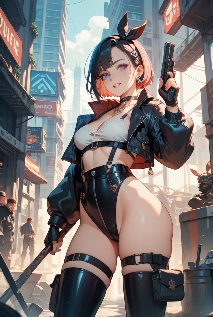 Bladerunner 2049, hot girl, bikini, huge breasts, hourglass figure 