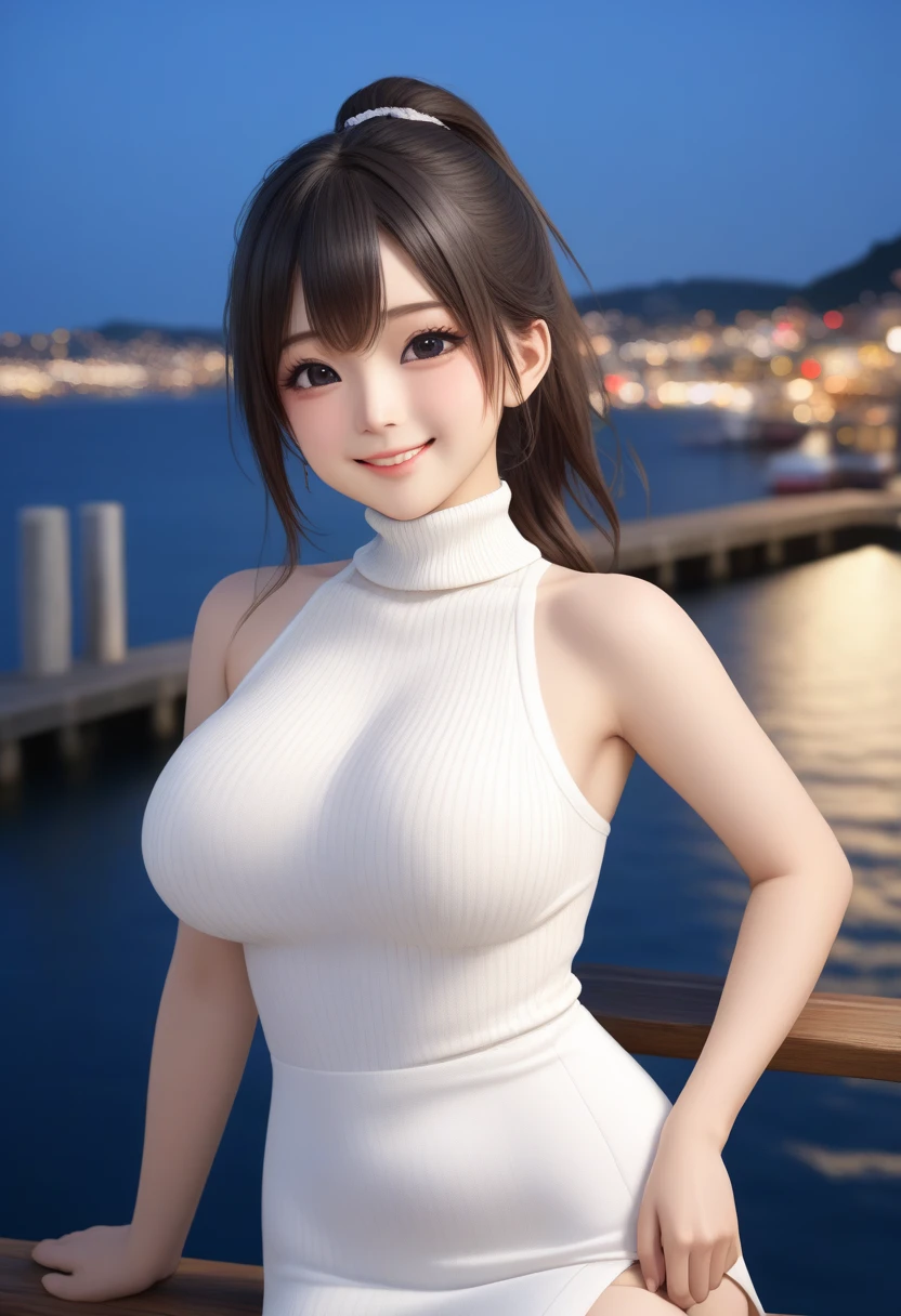 Masterpiece, best quality, (dark photo: 1.3), realistic, 1 girl, flat bangs, stunning innocent symmetrical face, single neckline, low-cut deep V jumpsuit, urzang, (PureErosFace_V1:0.7), brown hair, double tails, black eyes, (white low-back miniskirt), smile, (big: 1.4, side chest), full body, from below, white panties, hands on chest, shelf, looking at the audience, hair accessory, necklace, shyness, (masterpiece, top quality, best quality, official art), (1 girl), extreme detail, colorful, supreme detail, city, street, slope, 0 wall, sun, clouds, beautiful, (transparent clothes), stand up, no bra, high slit cheongsam, peach blossom, street, cute, detail, light and shadow, smile, dynamic angle, clear sky, skirt, sexy style, brunette hair, lakeside park, room, (perspective)