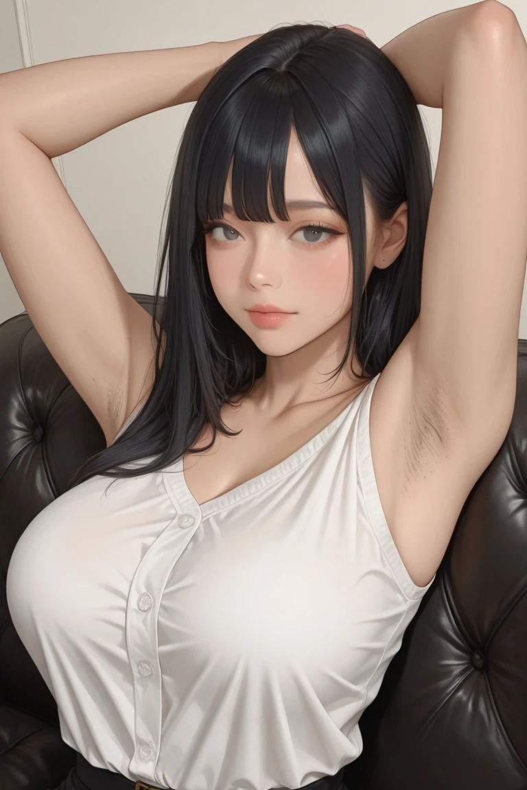 ((masterpiece, best quality)),((highres:1.2)), 1 Girl, solo, Cowboy Shot, Blurred Background, (((Small breasts:1.2))), Thighs, ((topless)), (((Fantastic Pose:1.2))),