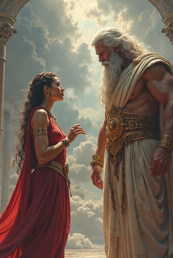 Zeus talking to Pandora